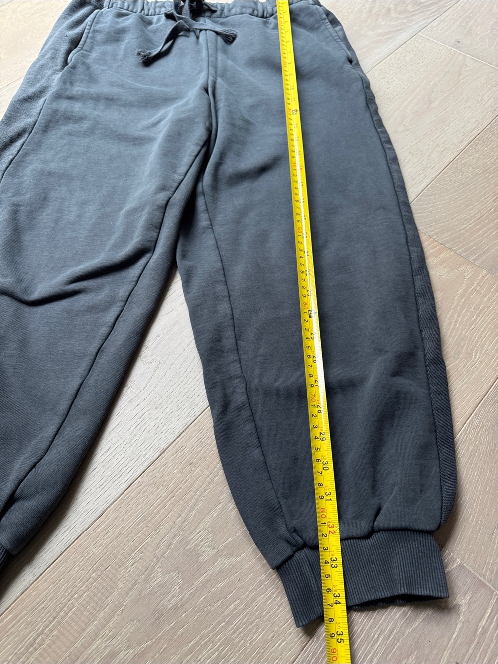 aerie Charcoal Gray Hoodie & Sweatpants Set with Distressed Accents - Picture 13 of 14